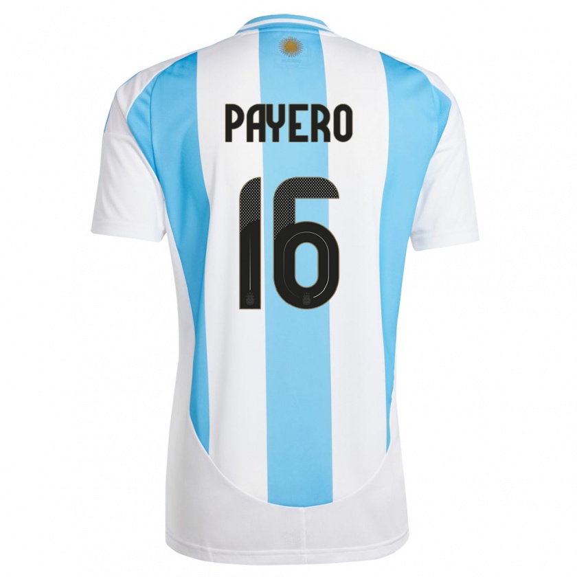 Kandiny Gyermek Argentína Martin Payero #16 Fehér Kék Hazai Jersey 24-26 Mez Póló Ing