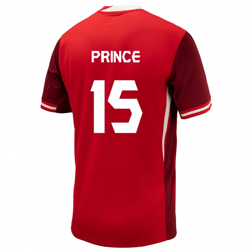 Kandiny Gyermek Kanada Nichelle Prince #15 Piros Hazai Jersey 24-26 Mez Póló Ing