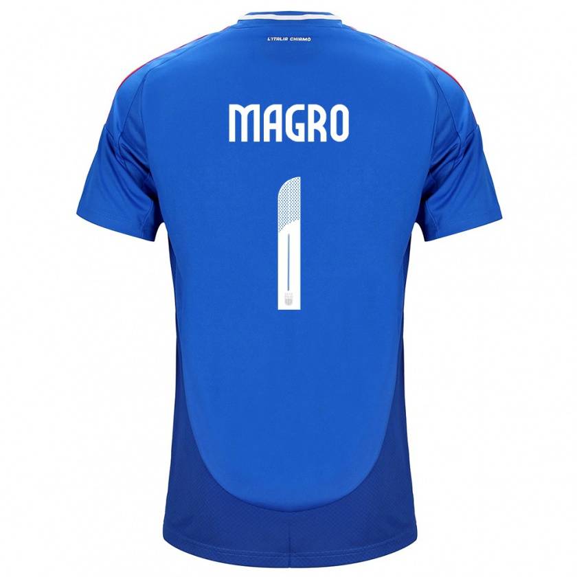 Kandiny Gyermek Olaszország Federico Magro #1 Kék Hazai Jersey 24-26 Mez Póló Ing