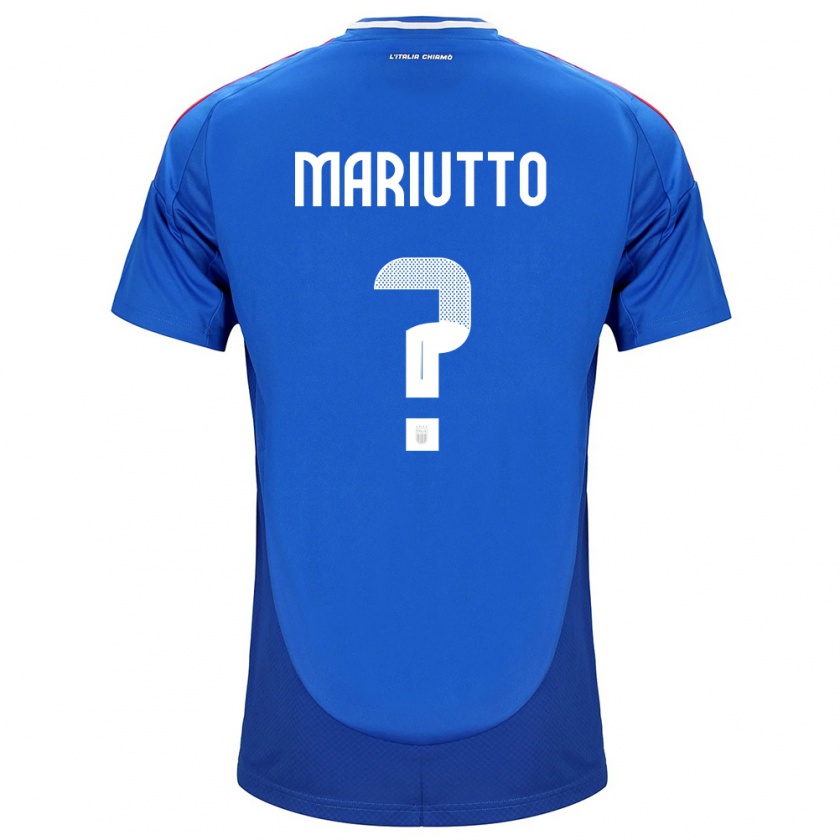 Kandiny Gyermek Olaszország Francesco Mariutto #0 Kék Hazai Jersey 24-26 Mez Póló Ing