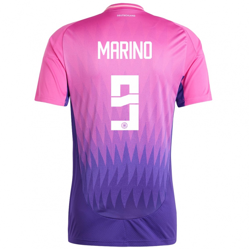 Kandiny Gyermek Németország Stefano Marino #9 Pink Lila Idegenbeli Jersey 24-26 Mez Póló Ing