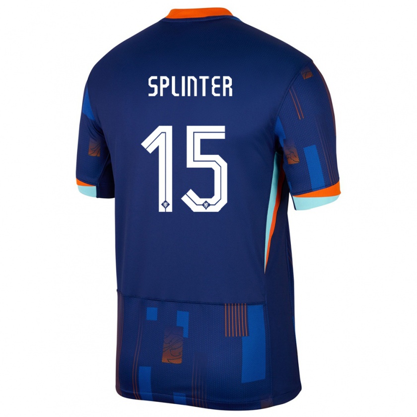 Kandiny Gyermek Hollandia Ilias Splinter #15 Kék Idegenbeli Jersey 24-26 Mez Póló Ing