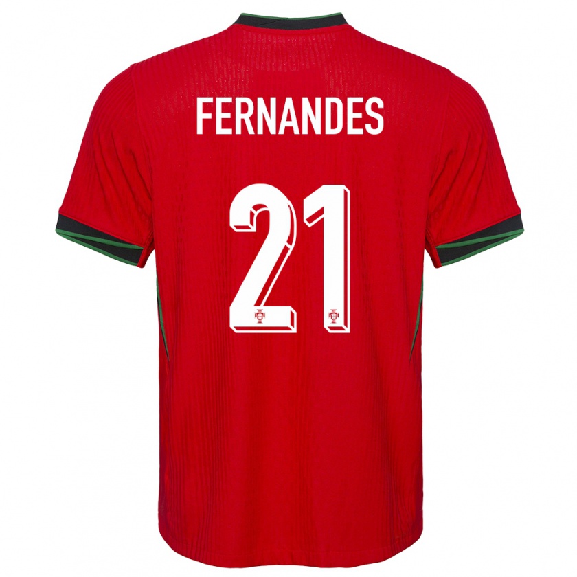 Kandiny Férfi Portugália Mateus Fernandes #21 Piros Hazai Jersey 24-26 Mez Póló Ing