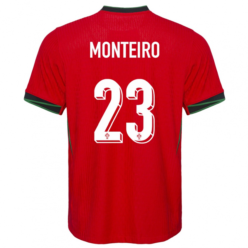 Kandiny Férfi Portugália David Monteiro #23 Piros Hazai Jersey 24-26 Mez Póló Ing