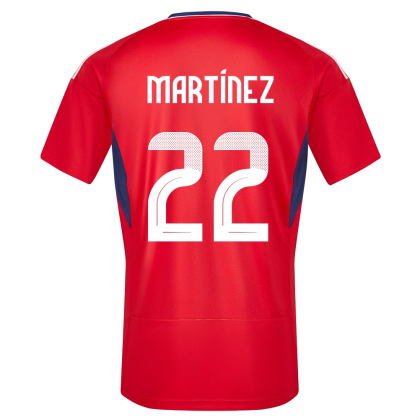 Kandiny Férfi Costa Rica Carlos Martinez #22 Piros Hazai Jersey 24-26 Mez Póló Ing
