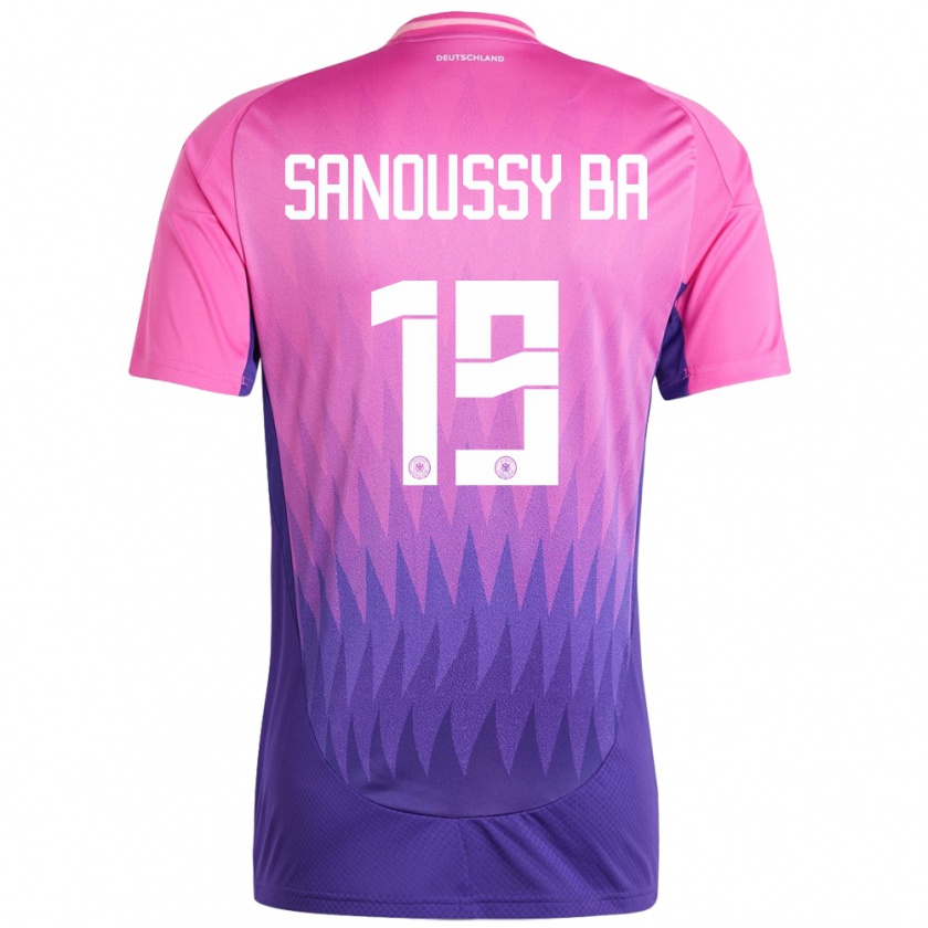 Kandiny Férfi Németország Sanoussy Ba #19 Pink Lila Idegenbeli Jersey 24-26 Mez Póló Ing