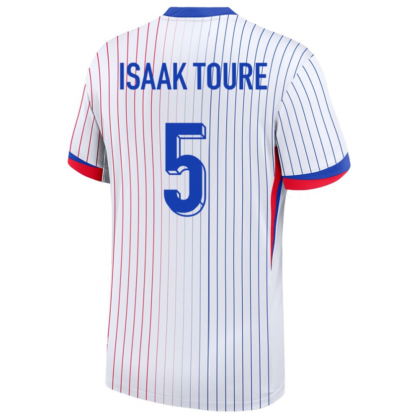 Kandiny Férfi Franciaország Souleymane Isaak Toure #5 Fehér Idegenbeli Jersey 24-26 Mez Póló Ing