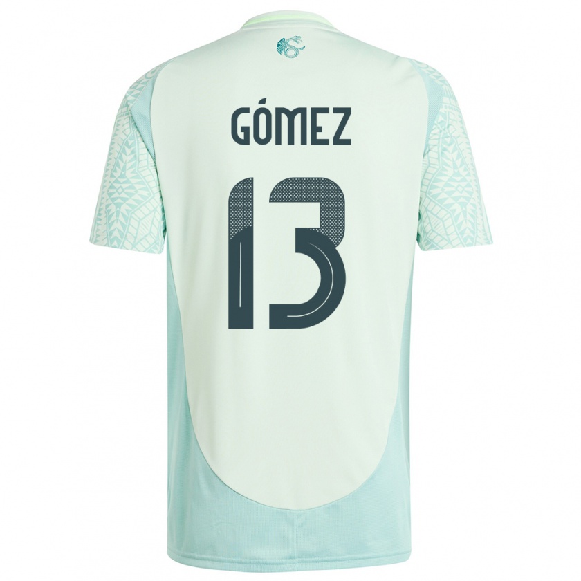 Kandiny Férfi Mexikó Diego Gomez #13 Vászonzöld Idegenbeli Jersey 24-26 Mez Póló Ing