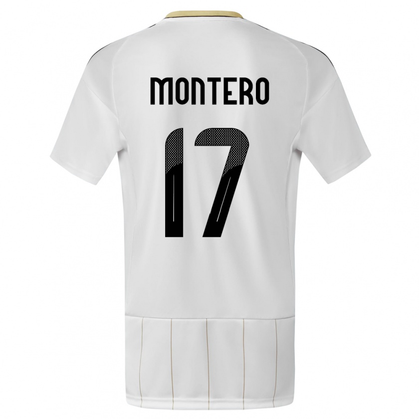 Kandiny Férfi Costa Rica Michelle Montero #17 Fehér Idegenbeli Jersey 24-26 Mez Póló Ing