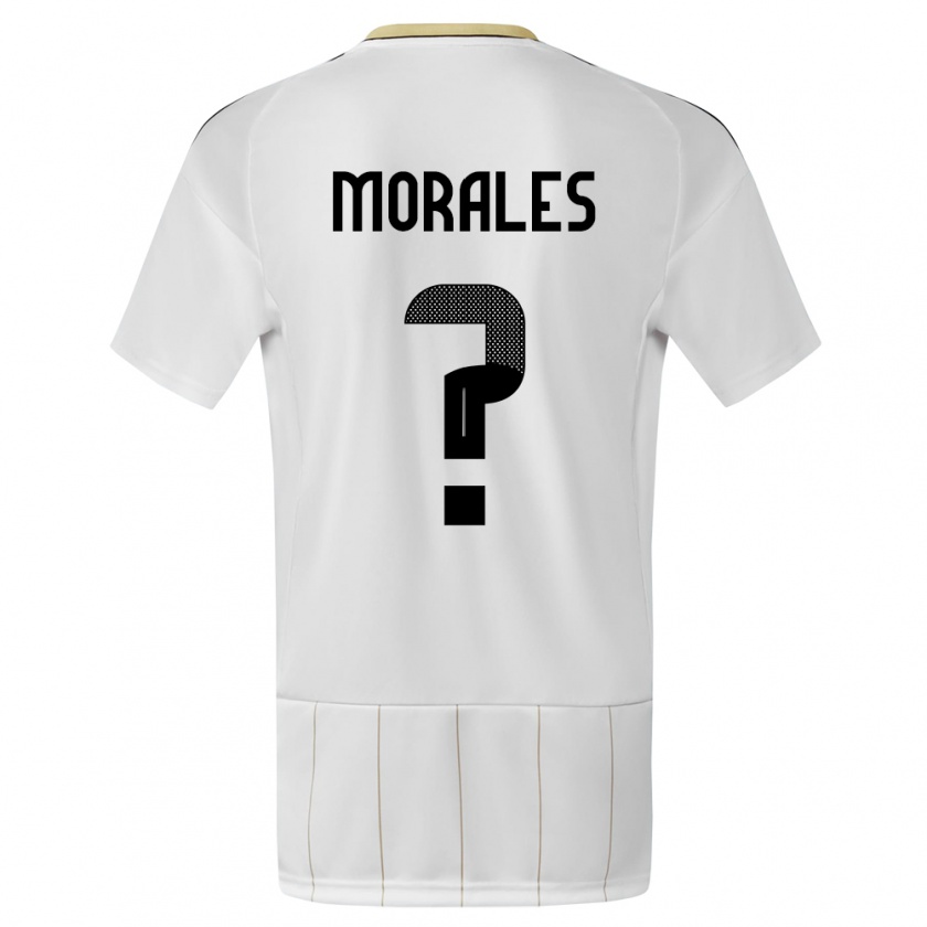 Kandiny Férfi Costa Rica Bryan Morales #0 Fehér Idegenbeli Jersey 24-26 Mez Póló Ing