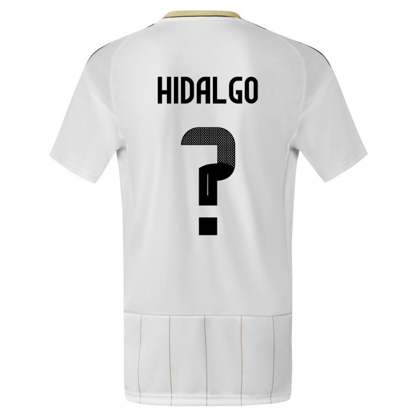 Kandiny Férfi Costa Rica Pablo Hidalgo #0 Fehér Idegenbeli Jersey 24-26 Mez Póló Ing