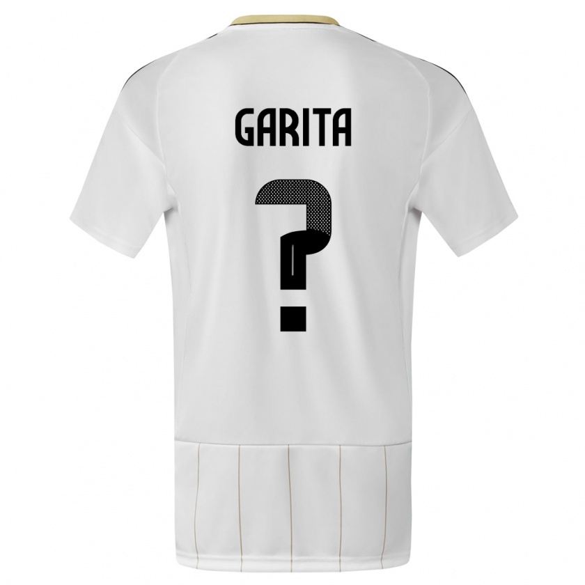 Kandiny Férfi Costa Rica Emmanuel Garita #0 Fehér Idegenbeli Jersey 24-26 Mez Póló Ing
