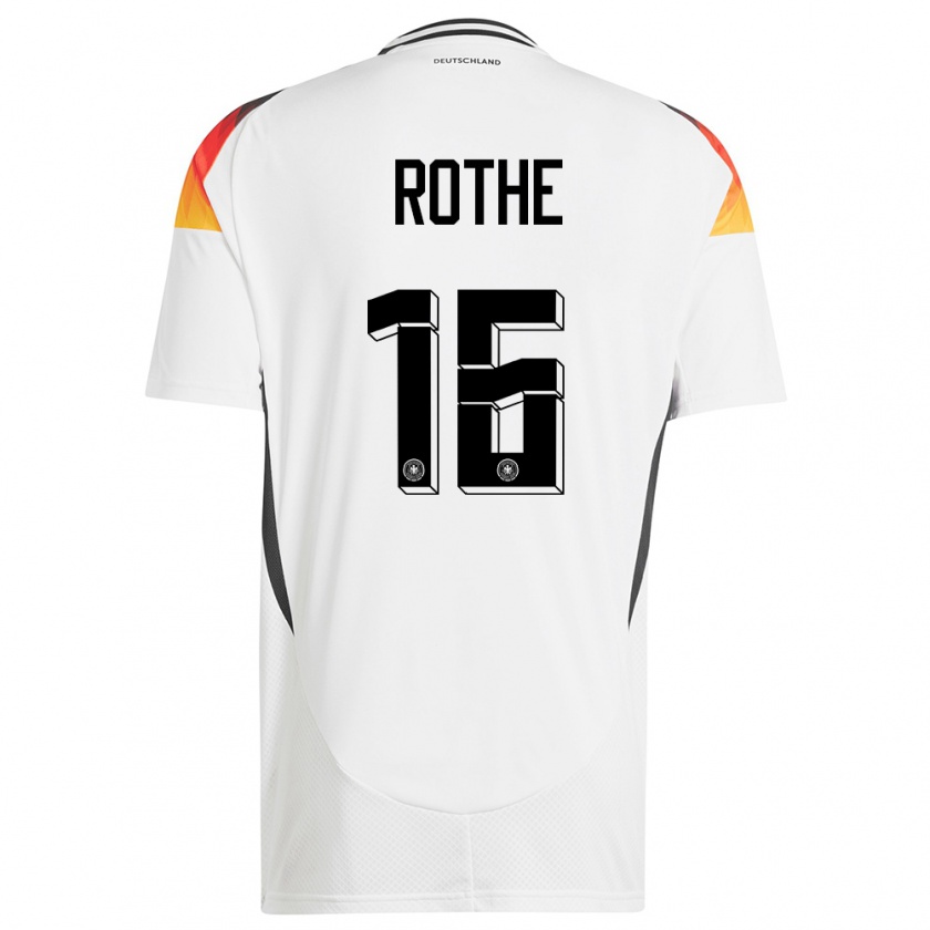 Kandiny Női Németország Tom Rothe #16 Fehér Hazai Jersey 24-26 Mez Póló Ing