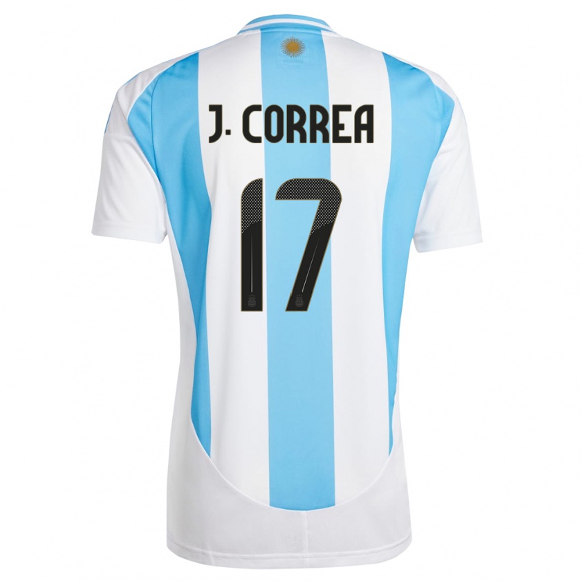 Kandiny Női Argentína Joaquin Correa #17 Fehér Kék Hazai Jersey 24-26 Mez Póló Ing