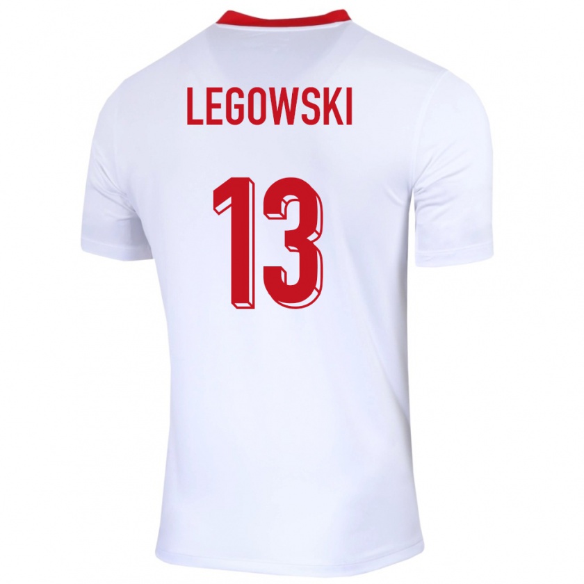 Kandiny Női Lengyelország Mateusz Legowski #13 Fehér Hazai Jersey 24-26 Mez Póló Ing