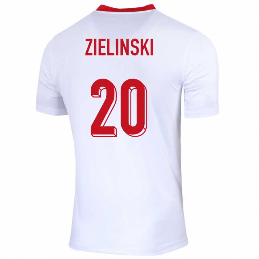 Kandiny Női Lengyelország Piotr Zielinski #20 Fehér Hazai Jersey 24-26 Mez Póló Ing