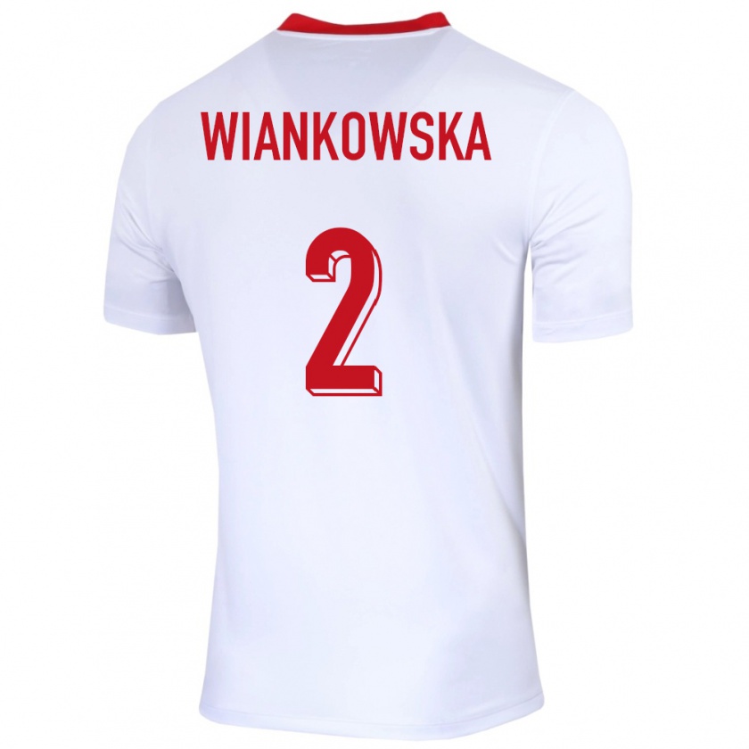 Kandiny Női Lengyelország Martyna Wiankowska #2 Fehér Hazai Jersey 24-26 Mez Póló Ing