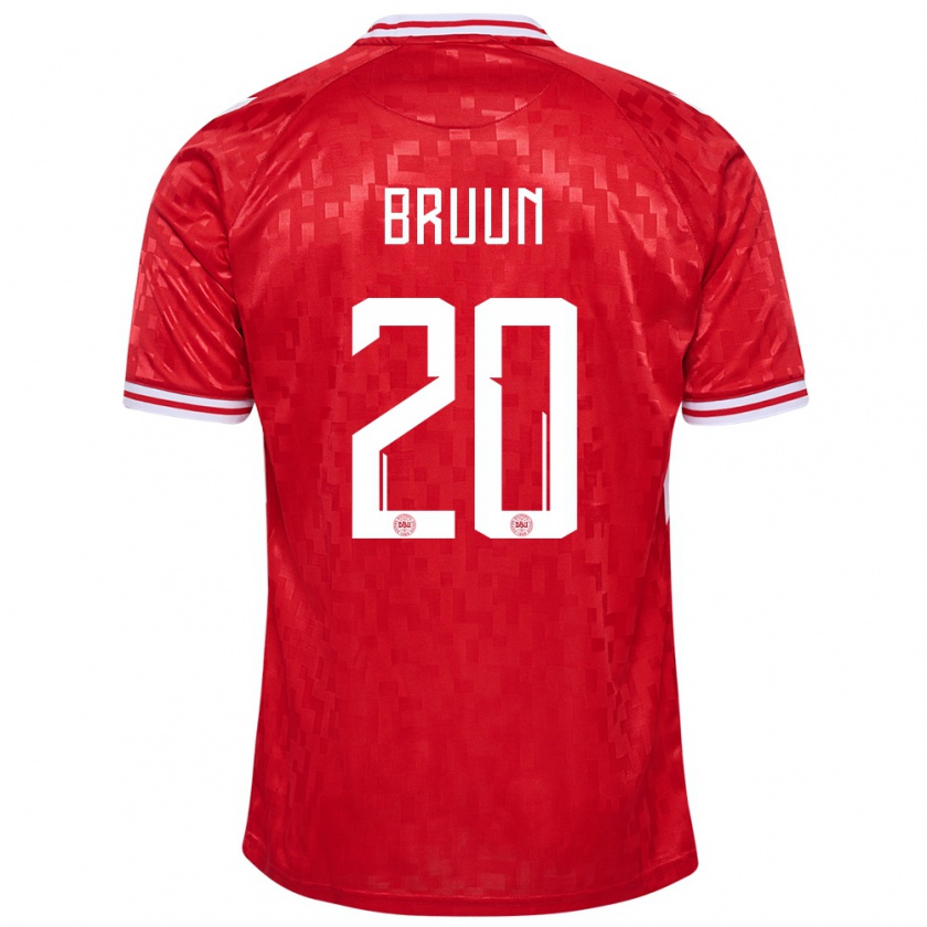 Kandiny Női Dánia Signe Bruun #20 Piros Hazai Jersey 24-26 Mez Póló Ing