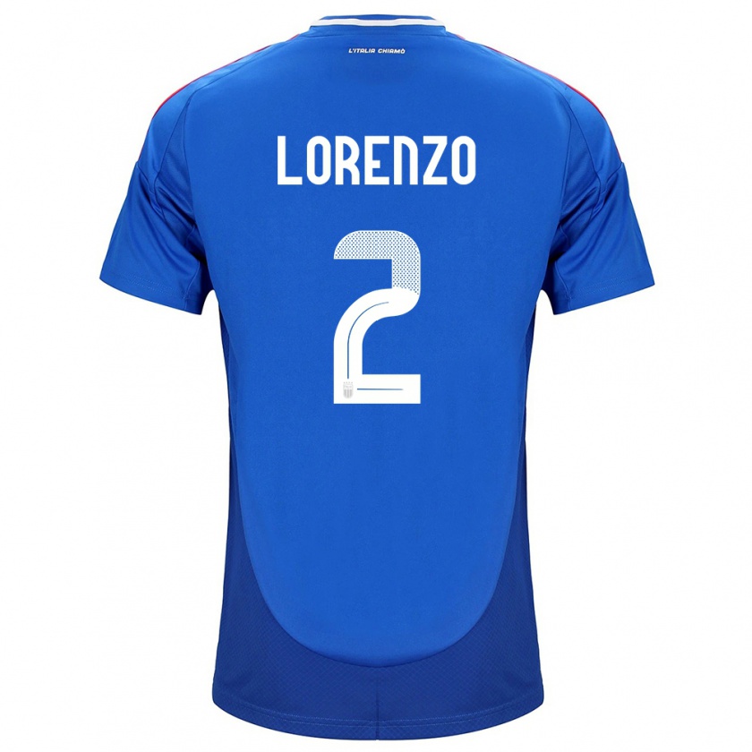 Kandiny Női Olaszország Giovanni Di Lorenzo #2 Kék Hazai Jersey 24-26 Mez Póló Ing