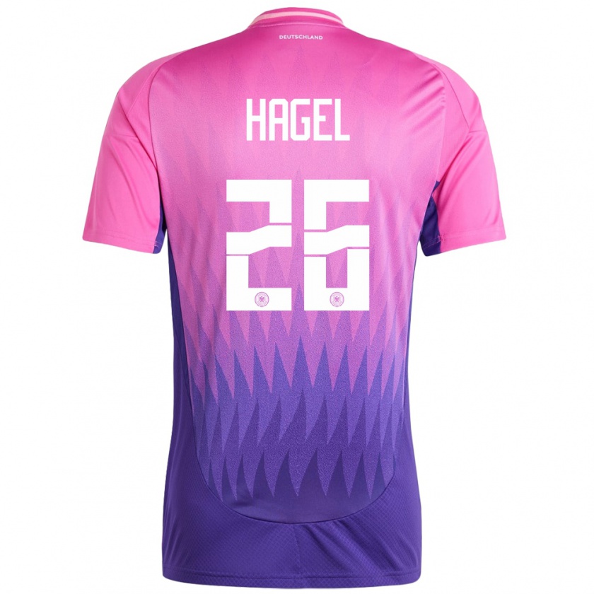 Kandiny Női Németország Chantal Hagel #26 Pink Lila Idegenbeli Jersey 24-26 Mez Póló Ing