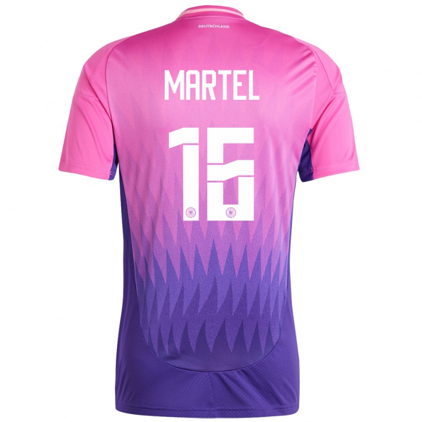Kandiny Női Németország Eric Martel #16 Pink Lila Idegenbeli Jersey 24-26 Mez Póló Ing