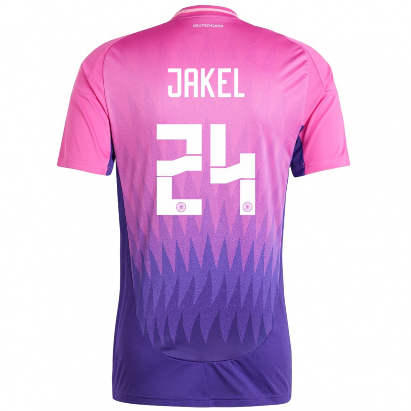 Kandiny Női Németország Frederik Jakel #24 Pink Lila Idegenbeli Jersey 24-26 Mez Póló Ing