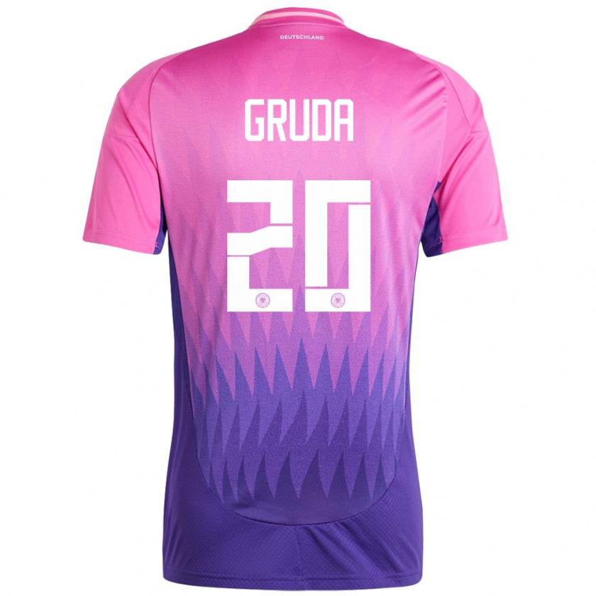 Kandiny Női Németország Brajan Gruda #20 Pink Lila Idegenbeli Jersey 24-26 Mez Póló Ing