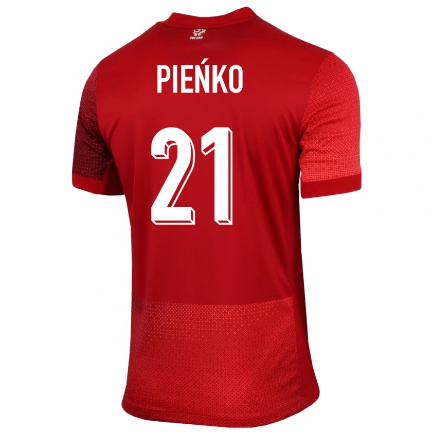Kandiny Női Lengyelország Tomasz Pienko #21 Piros Idegenbeli Jersey 24-26 Mez Póló Ing