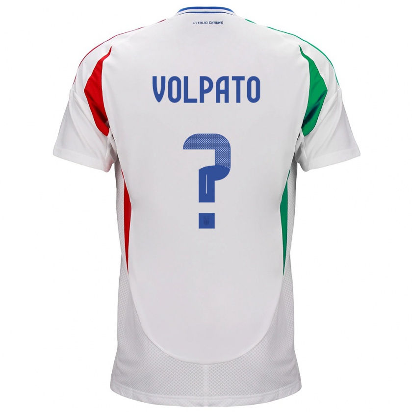 Kandiny Női Olaszország Cristian Volpato #0 Fehér Idegenbeli Jersey 24-26 Mez Póló Ing