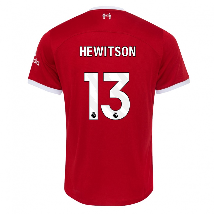 Kandiny Gyermek Luke Hewitson #13 Piros Hazai Jersey 2023/24 Mez Póló Ing