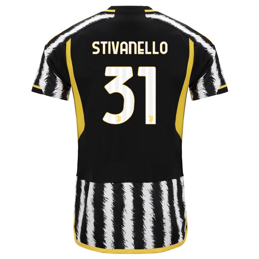 Kandiny Gyermek Riccardo Stivanello #31 Fekete-Fehér Hazai Jersey 2023/24 Mez Póló Ing