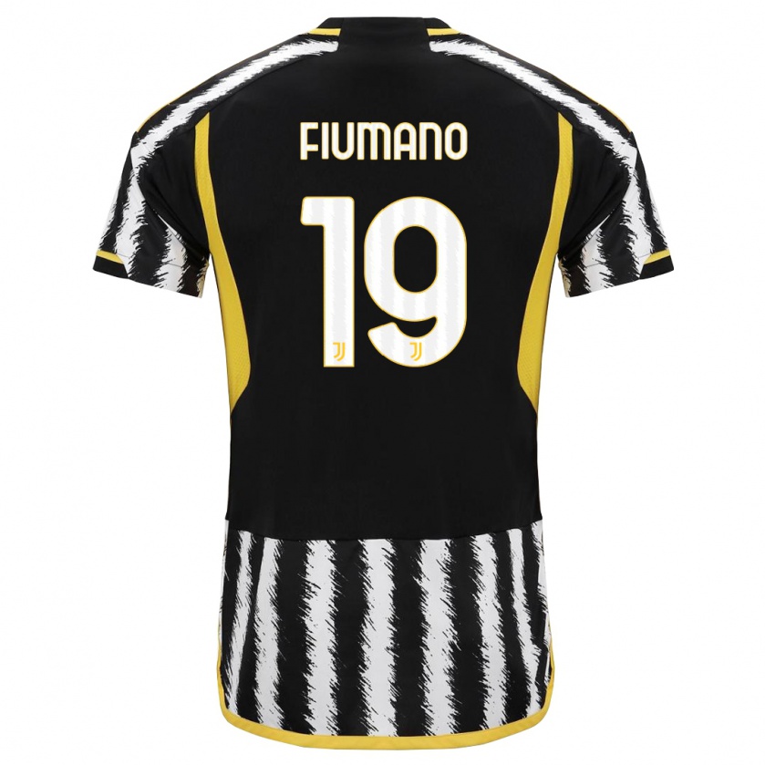 Kandiny Gyermek Filippo Fiumano #19 Fekete-Fehér Hazai Jersey 2023/24 Mez Póló Ing