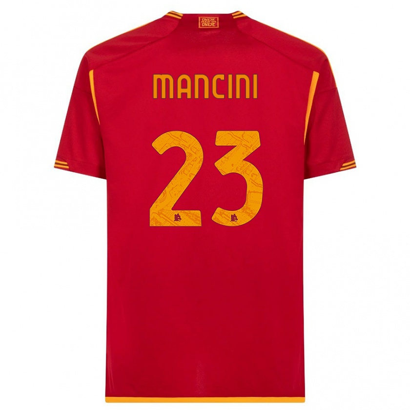 Kandiny Gyermek Gianluca Mancini #23 Piros Hazai Jersey 2023/24 Mez Póló Ing