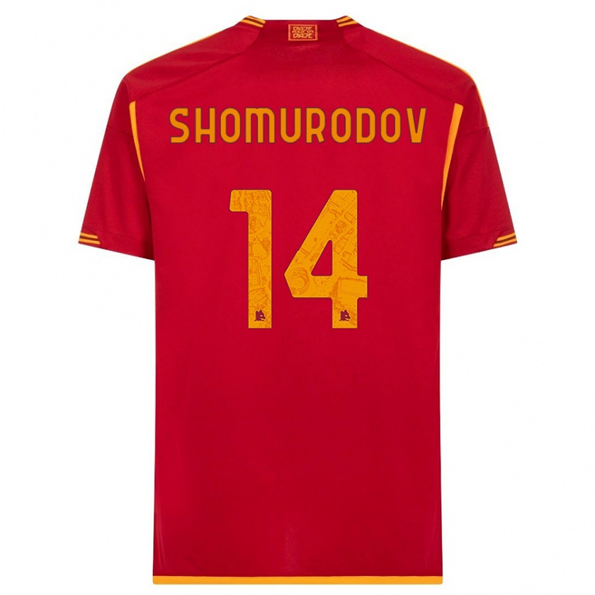 Kandiny Gyermek Eldor Shomurodov #14 Piros Hazai Jersey 2023/24 Mez Póló Ing