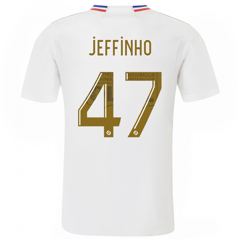 Kandiny Gyermek Jeffinho #47 Fehér Hazai Jersey 2023/24 Mez Póló Ing