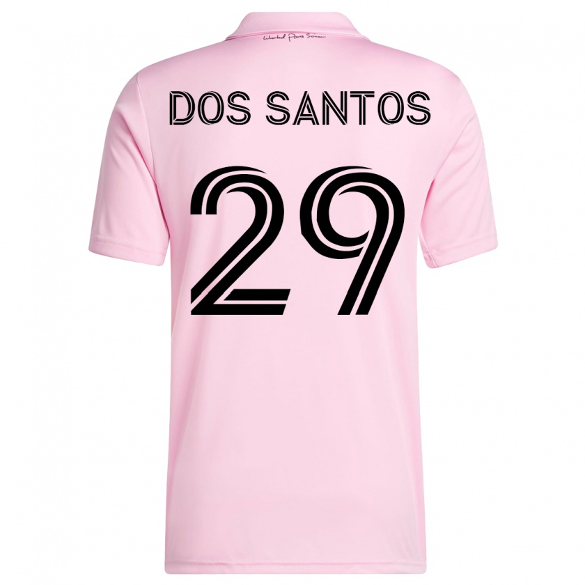 Kandiny Gyermek Cj Dos Santos #29 Rózsaszín Hazai Jersey 2023/24 Mez Póló Ing