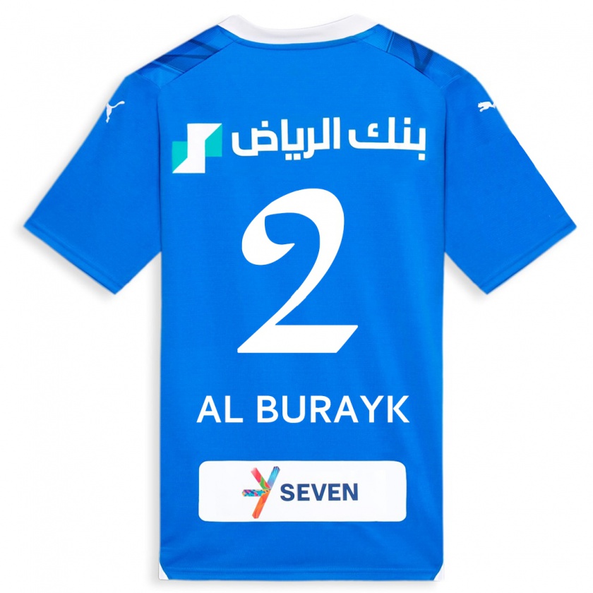 Kandiny Gyermek Mohammed Al-Burayk #2 Kék Hazai Jersey 2023/24 Mez Póló Ing