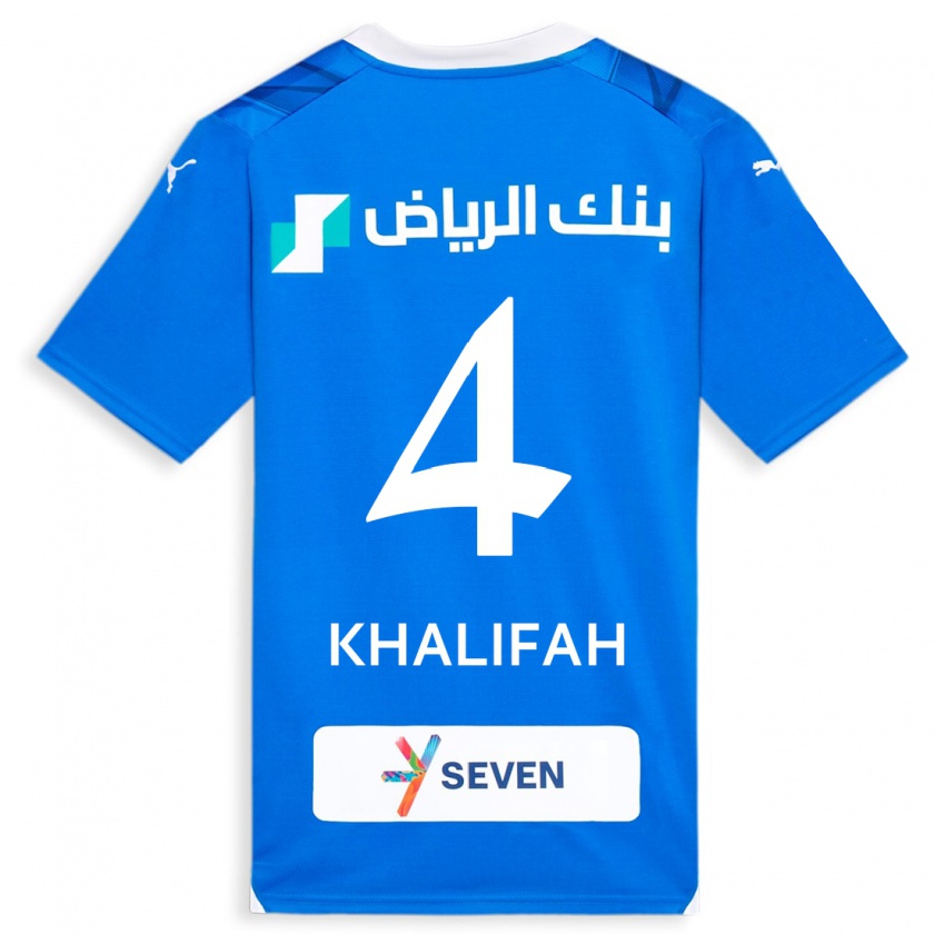 Kandiny Gyermek Khalifah Al-Dawsari #4 Kék Hazai Jersey 2023/24 Mez Póló Ing