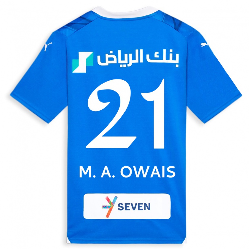 Kandiny Gyermek Mohammed Al-Owais #21 Kék Hazai Jersey 2023/24 Mez Póló Ing
