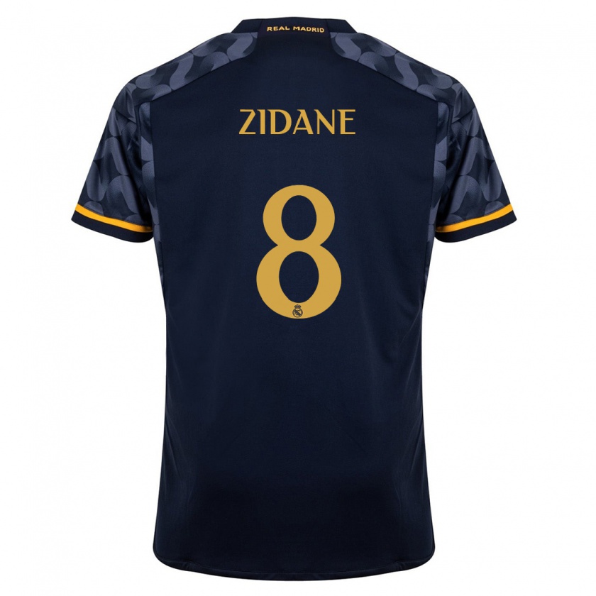 Kandiny Gyermek Théo Zidane #8 Sötétkék Idegenbeli Jersey 2023/24 Mez Póló Ing