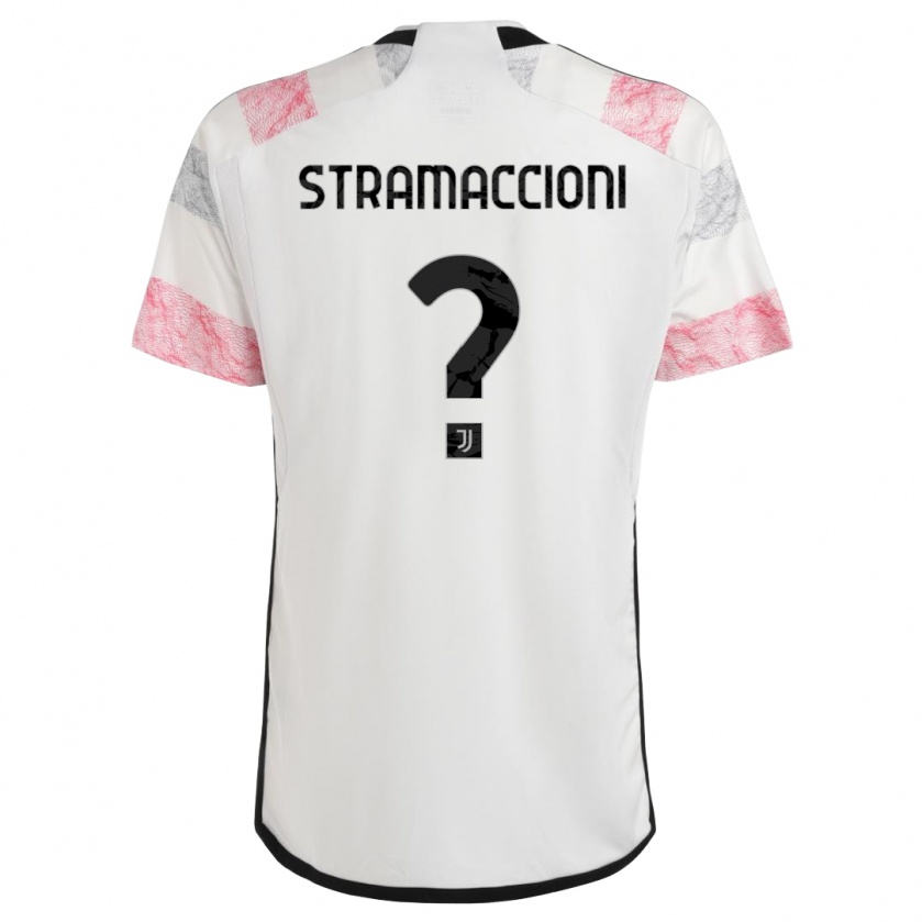 Kandiny Gyermek Diego Stramaccioni #0 Fehér Rózsaszín Idegenbeli Jersey 2023/24 Mez Póló Ing