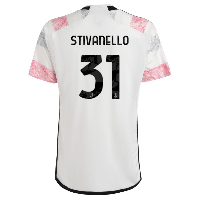 Kandiny Gyermek Riccardo Stivanello #31 Fehér Rózsaszín Idegenbeli Jersey 2023/24 Mez Póló Ing