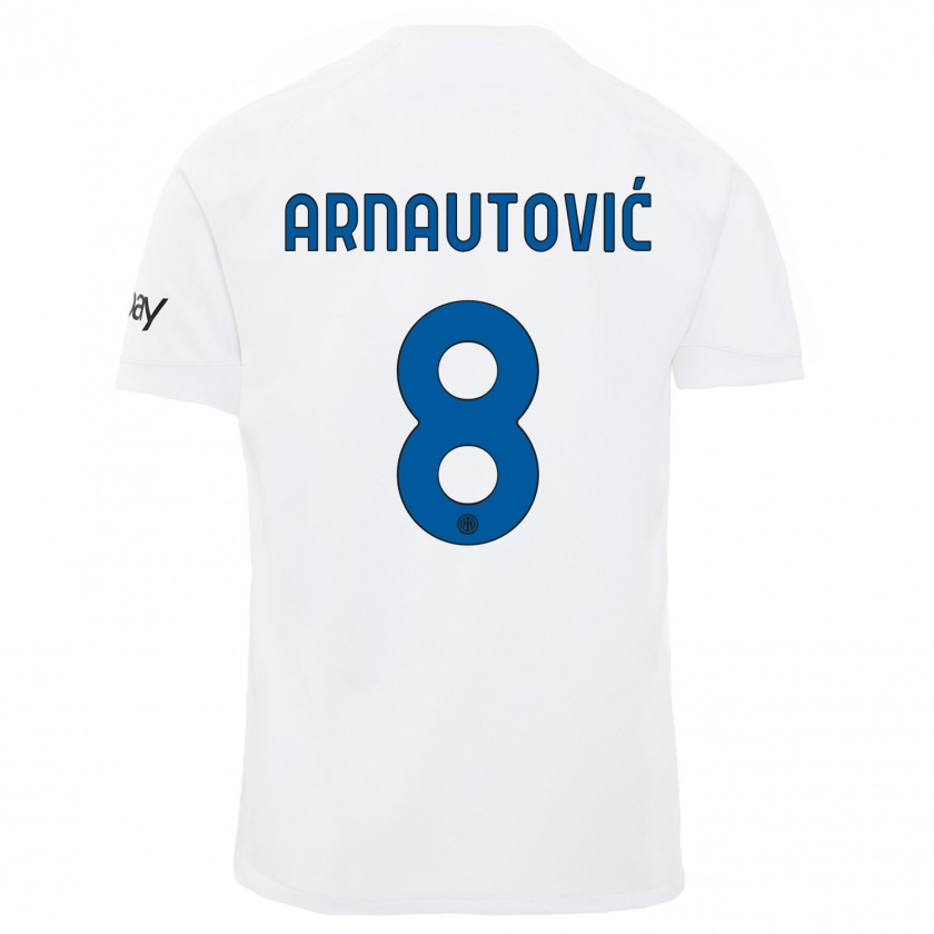 Kandiny Gyermek Marko Arnautovic #8 Fehér Idegenbeli Jersey 2023/24 Mez Póló Ing
