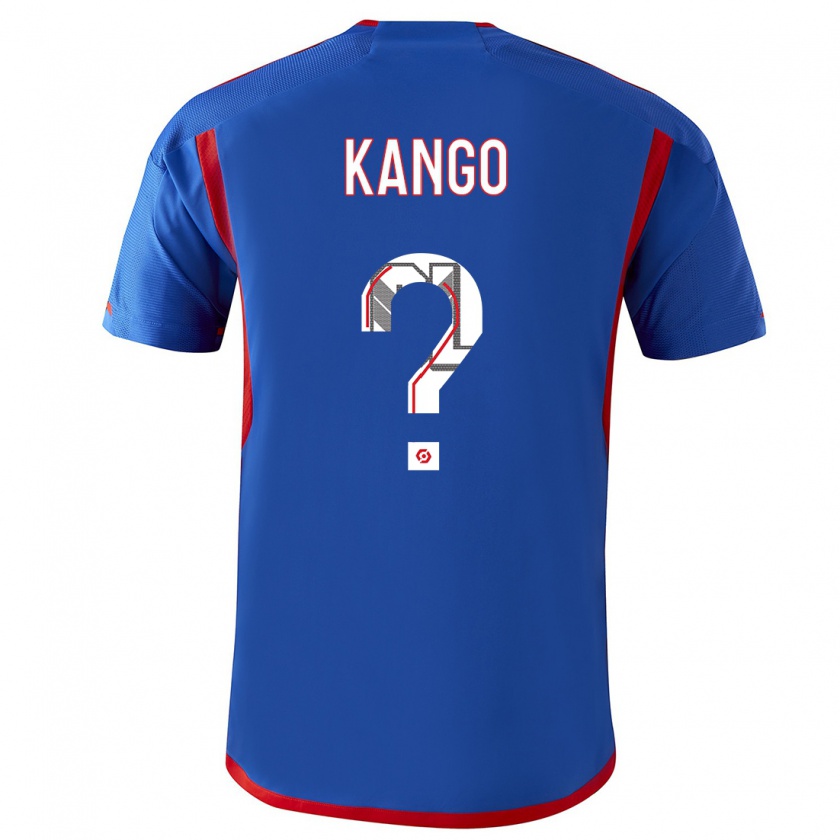 Kandiny Gyermek Steeve Kango #0 Kék Piros Idegenbeli Jersey 2023/24 Mez Póló Ing