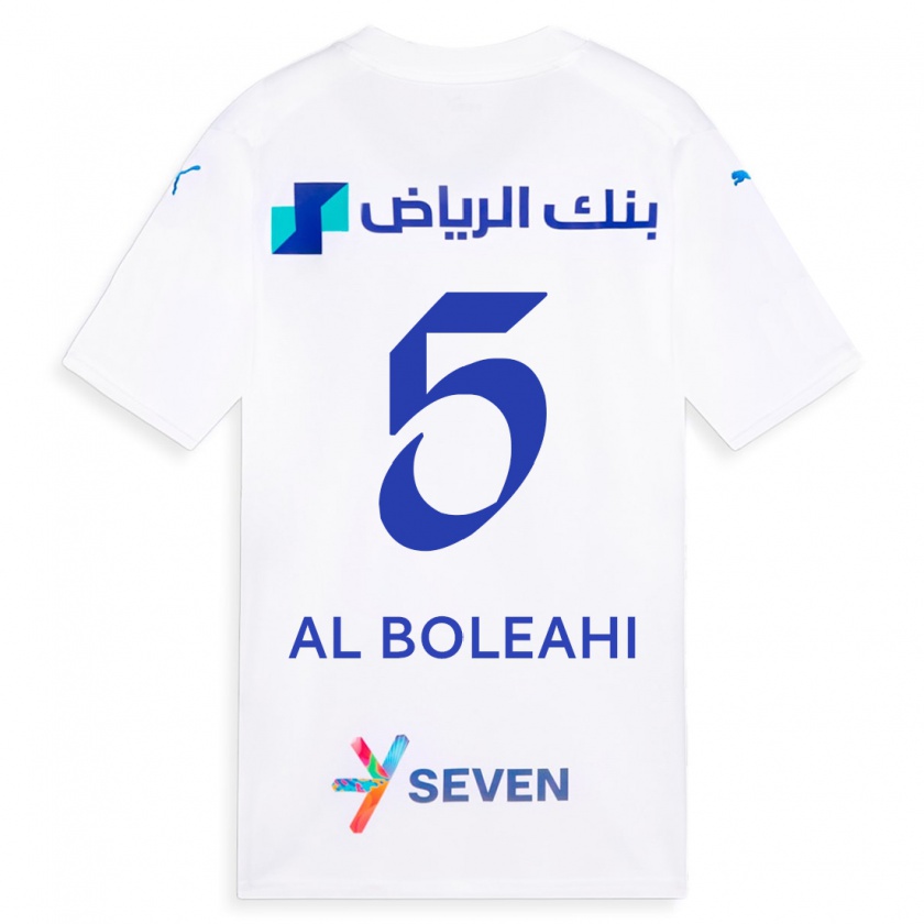 Kandiny Gyermek Ali Al-Boleahi #5 Fehér Idegenbeli Jersey 2023/24 Mez Póló Ing
