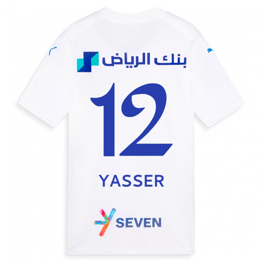 Kandiny Gyermek Yasser Al-Shahrani #12 Fehér Idegenbeli Jersey 2023/24 Mez Póló Ing