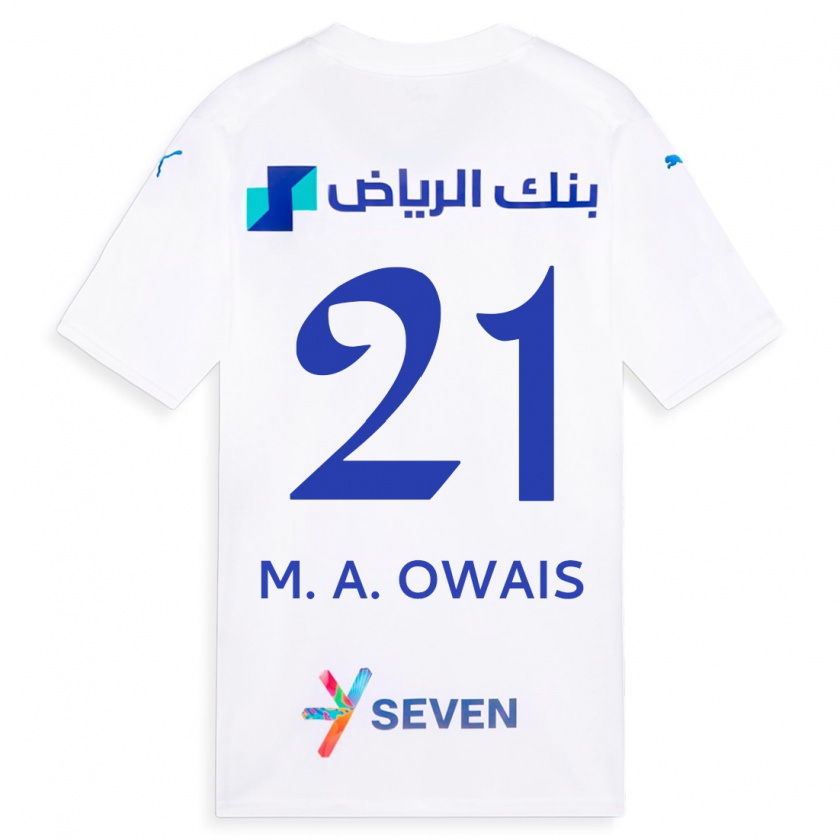 Kandiny Gyermek Mohammed Al-Owais #21 Fehér Idegenbeli Jersey 2023/24 Mez Póló Ing
