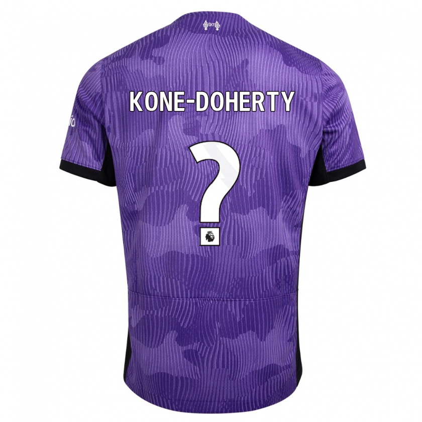 Kandiny Gyermek Trent Kone-Doherty #0 Lila Harmadik Számú Jersey 2023/24 Mez Póló Ing
