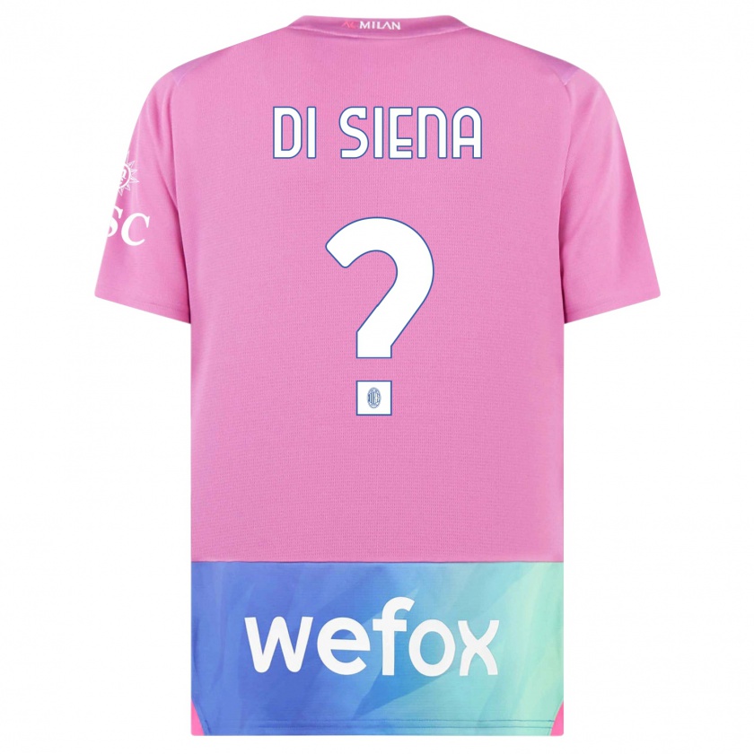 Kandiny Gyermek Andrea Di Siena #0 Pink Lila Harmadik Számú Jersey 2023/24 Mez Póló Ing