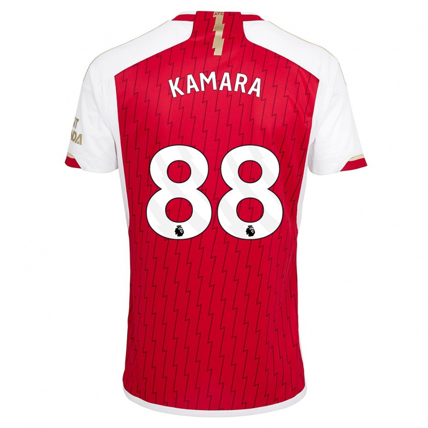 Kandiny Férfi Osman Kamara #88 Piros Hazai Jersey 2023/24 Mez Póló Ing